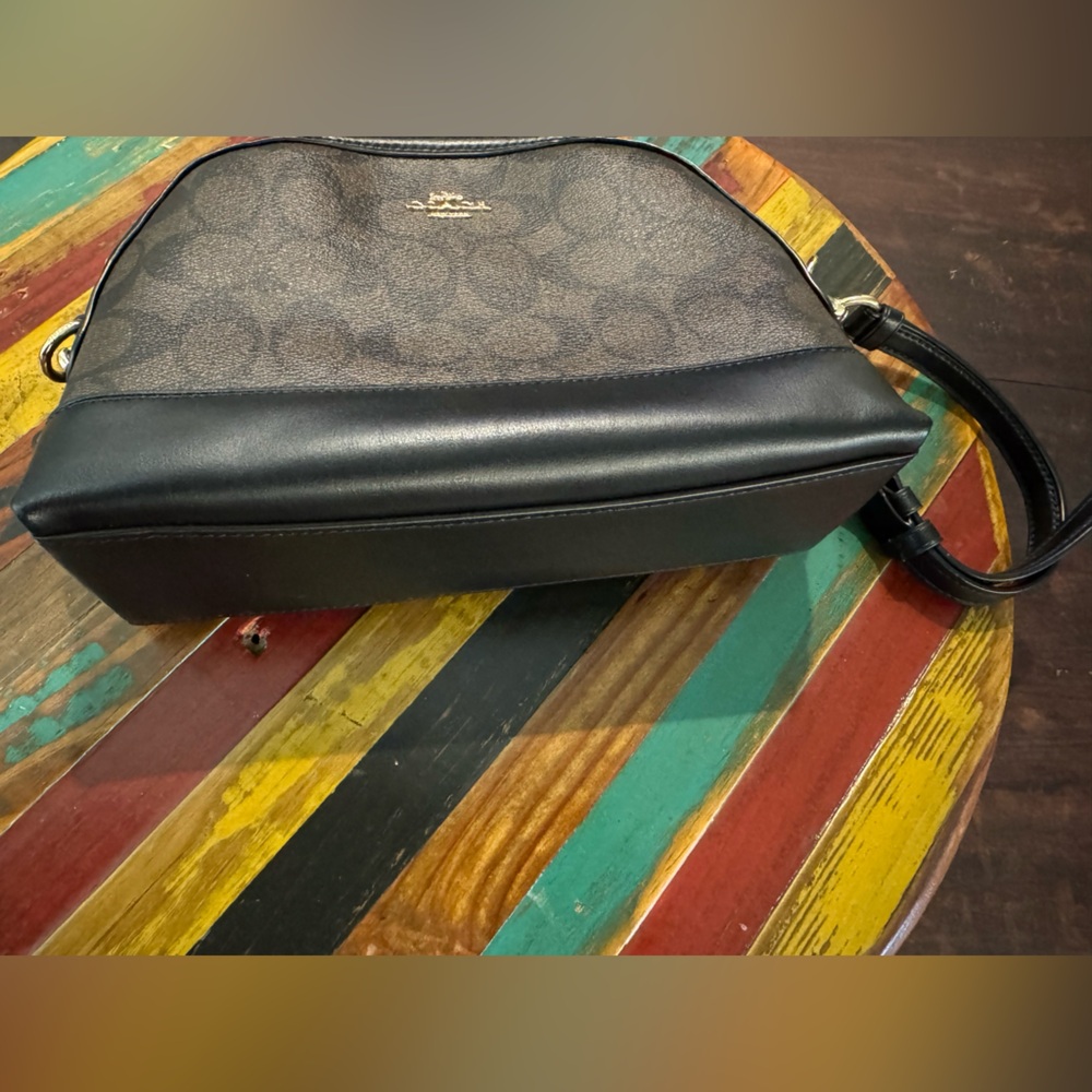 Coach Brown & Black Signature Crossbody with Matching Card Case - Picture 11 of 14